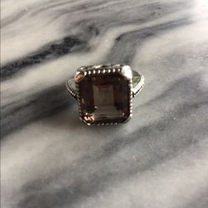Brighton Large Topaz Heart Silver Ring